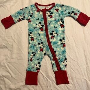 Disney Winter Mickey Preemie Zippy - Red and Blue
